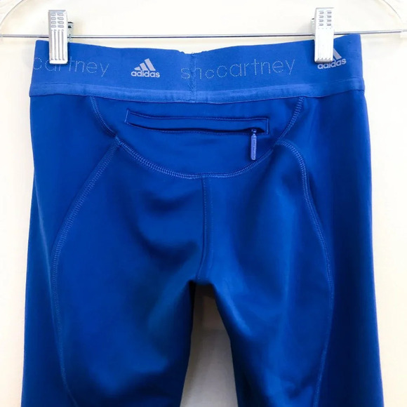 Adidas by Stella McCartney Blue Cropped Athletic Compression Baseball Legging XS - Picture 6 of 8